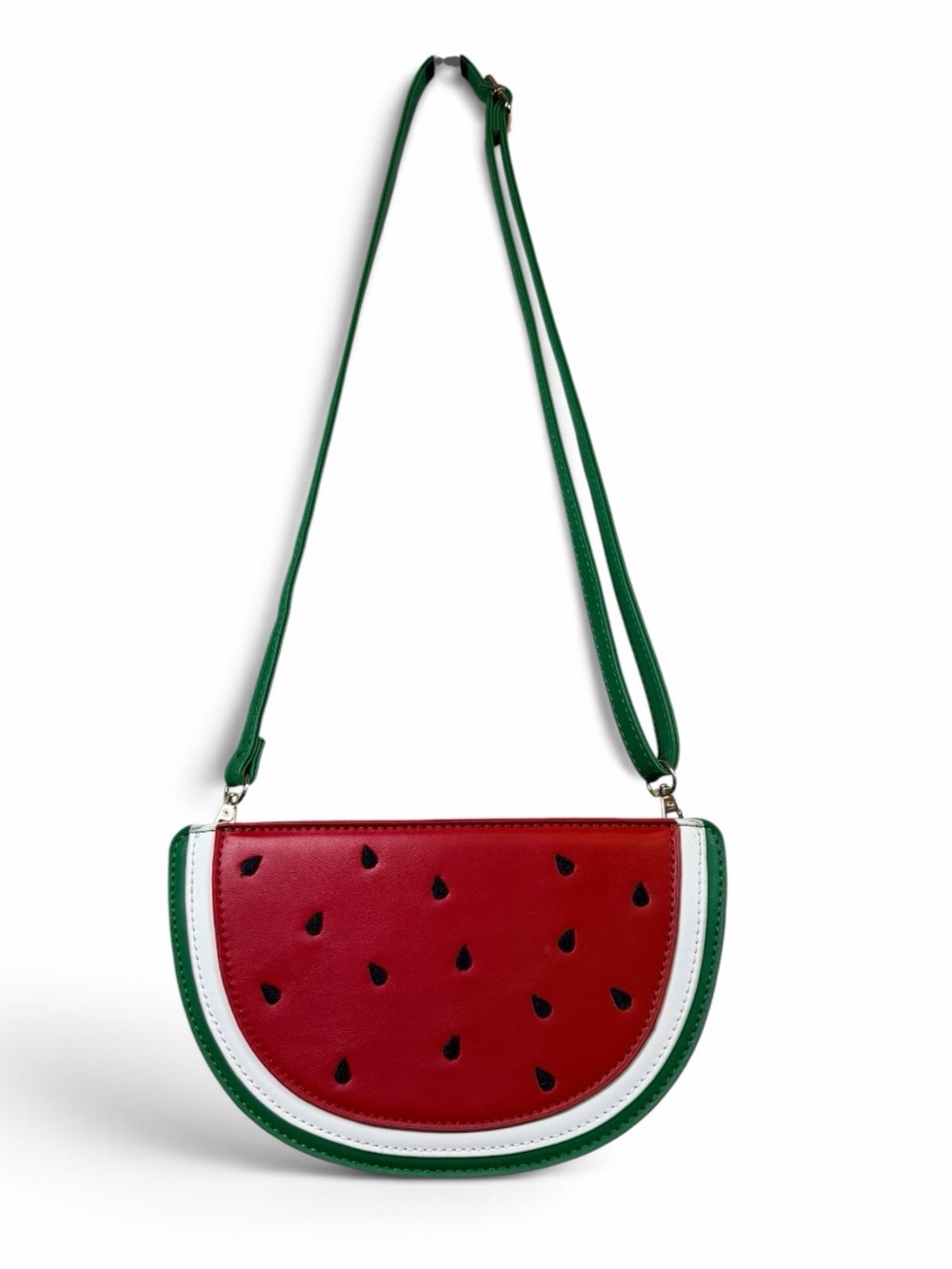 Ladies Fun Watermelon Crossbody Bag in Green, Red & White